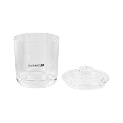 Royalford RF12761 400ML acrylic jar with lid| clear, durable, odor-free, lead-free storage container| ideal for dry fruits, snacks, spices, and kitchen organization|