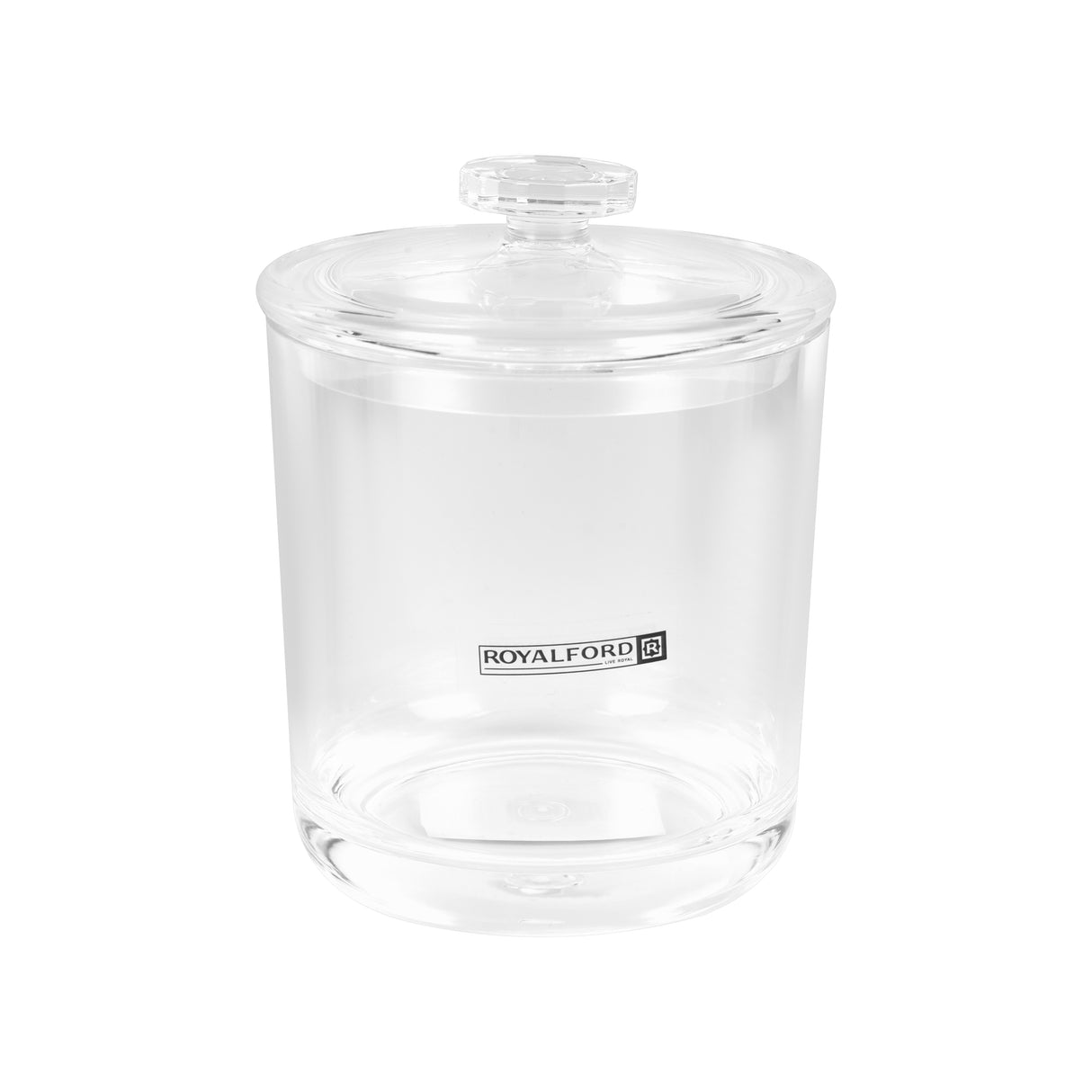 Royalford RF12761 400ML acrylic jar with lid| clear, durable, odor-free, lead-free storage container| ideal for dry fruits, snacks, spices, and kitchen organization|