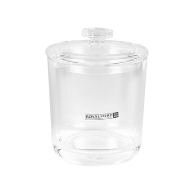 Royalford RF12761 400ML acrylic jar with lid| clear, durable, odor-free, lead-free storage container| ideal for dry fruits, snacks, spices, and kitchen organization|