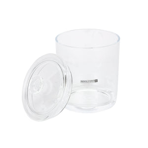 Royalford RF12762 900ML Multipurpose Acrylic Jar with Lid |  Clear Odor-Free and Lead-Free Storage Container | Durable, Top Rack Dishwasher & Freezer Safe Design