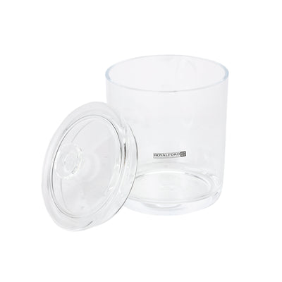 Royalford RF12762 900ML Multipurpose Acrylic Jar with Lid |  Clear Odor-Free and Lead-Free Storage Container | Durable, Top Rack Dishwasher & Freezer Safe Design