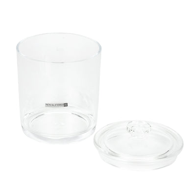 Royalford RF12762 900ML Multipurpose Acrylic Jar with Lid |  Clear Odor-Free and Lead-Free Storage Container | Durable, Top Rack Dishwasher & Freezer Safe Design