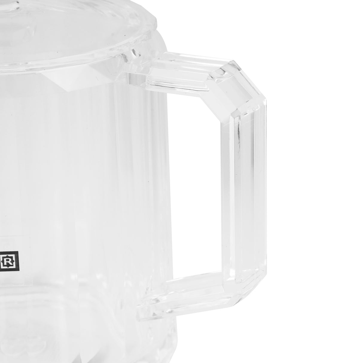 Royalford RF12763 200ML acrylic creamer pot with lid| clear, durable with odor-free| lead-free jug ideal for milk, cream, sauces, coffee and tea serving at home|