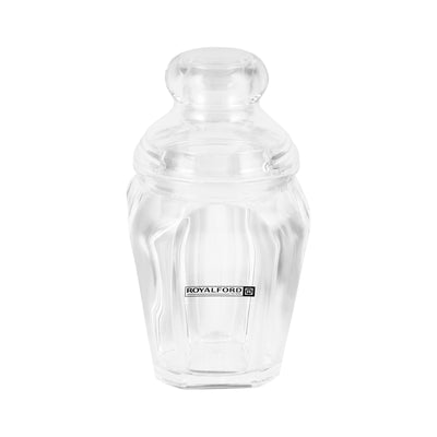 Royalford RF12766 Multipurpose Acrylic Jar 200ml| Clear Storage Container and Odor Free, Lead Free| Freezer Safe with Lid Durable Transparent Kitchen Organizer Jar|