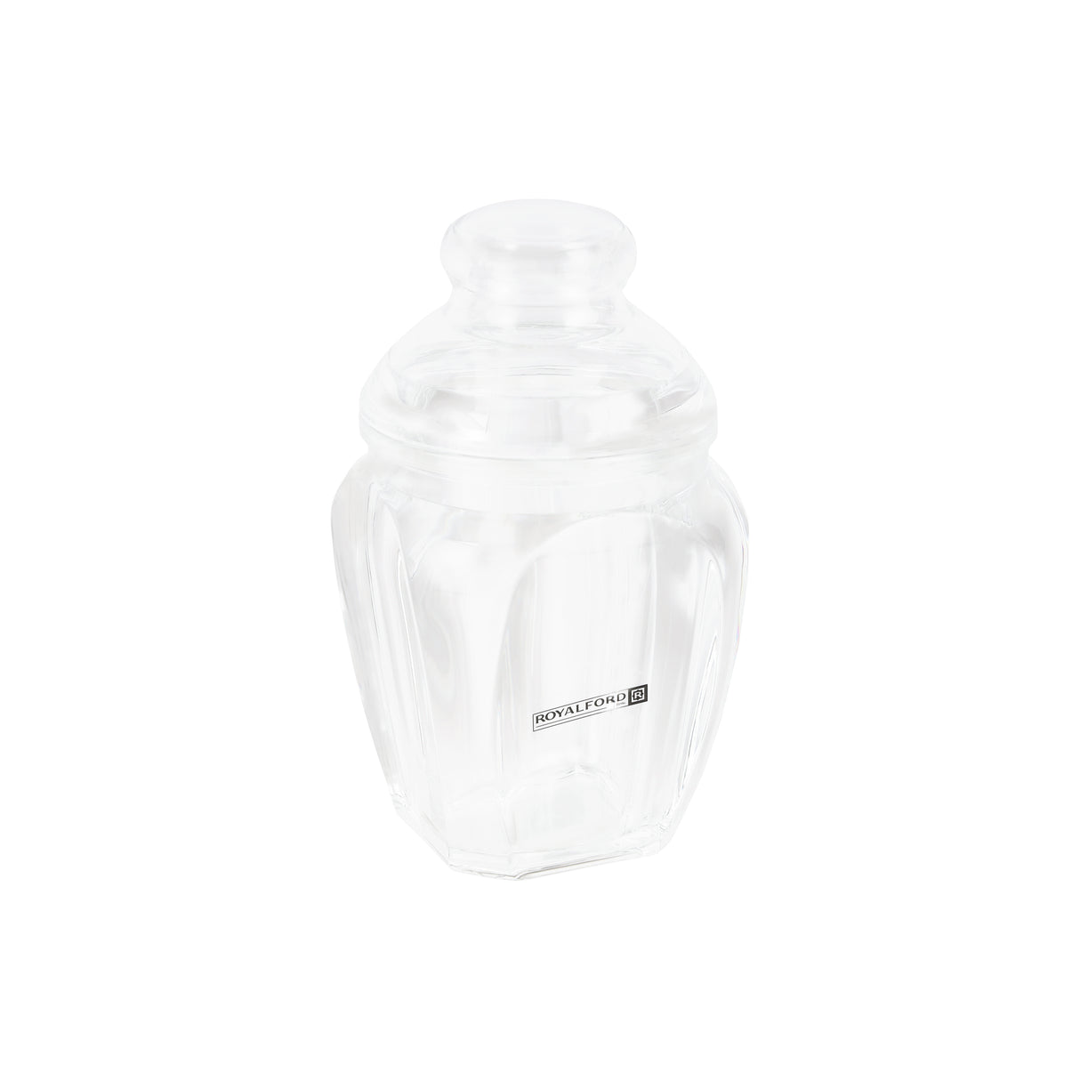 Royalford RF12767 Multipurpose Acrylic Storage Jar 350ML with Lid | Clear Durable Food Storage Container for Spices, Dry Fruits,  Snacks, Tea & Coffee Kitchen Organizer