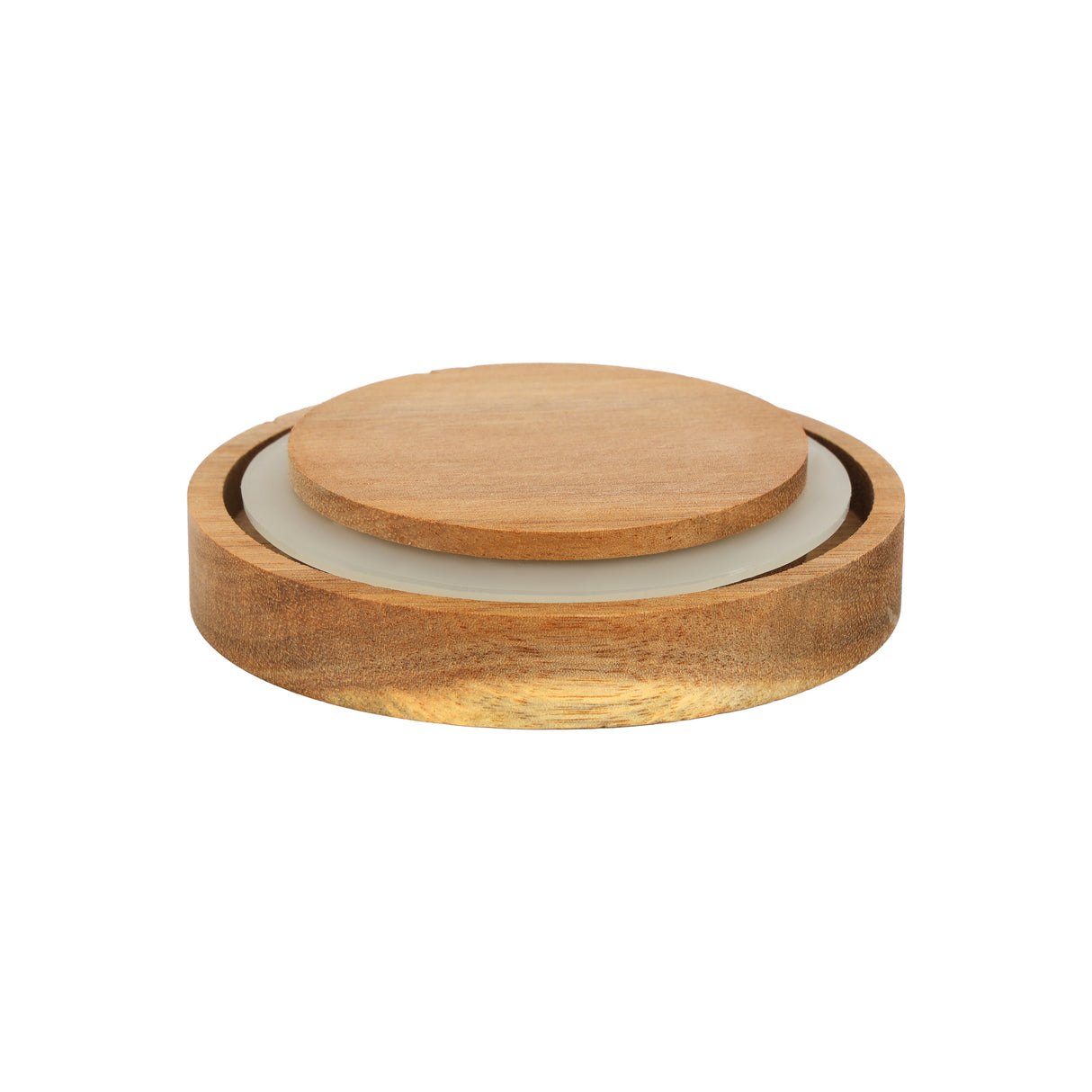 Royalford RF12772 Borosilicate Glass Jar with Wooden Lid| Airtight BPA Free, Food Storage & Container| Transparent Kitchen Organizer Jar with Silicone Seal for Storage|