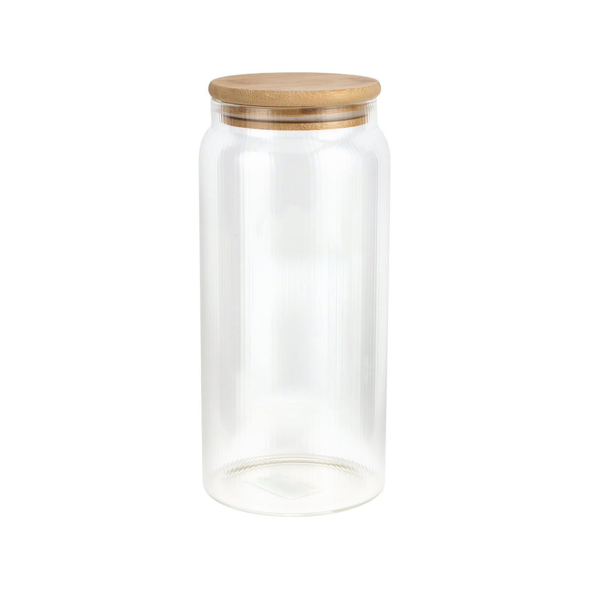 Royalford RF12774 Borosilicate Glass Storage Jar | Airtight Bamboo Lid and Silicone Seal| BPA Free Odor Free Kitchen Container for Pasta, Coffee, Spices & Dry Foods