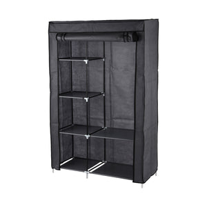 Royalford RF12780 Portable Wardrobe with 6 Shelves | Foldable Fabric Closet with Zipper Cover | Strong Metal Frame | Perfect for Organized Clothes Storage at Home