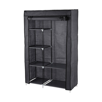 Royalford RF12780 Portable Wardrobe with 6 Shelves | Foldable Fabric Closet with Zipper Cover | Strong Metal Frame | Perfect for Organized Clothes Storage at Home