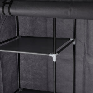 Royalford RF12780 Portable Wardrobe with 6 Shelves | Foldable Fabric Closet with Zipper Cover | Strong Metal Frame | Perfect for Organized Clothes Storage at Home