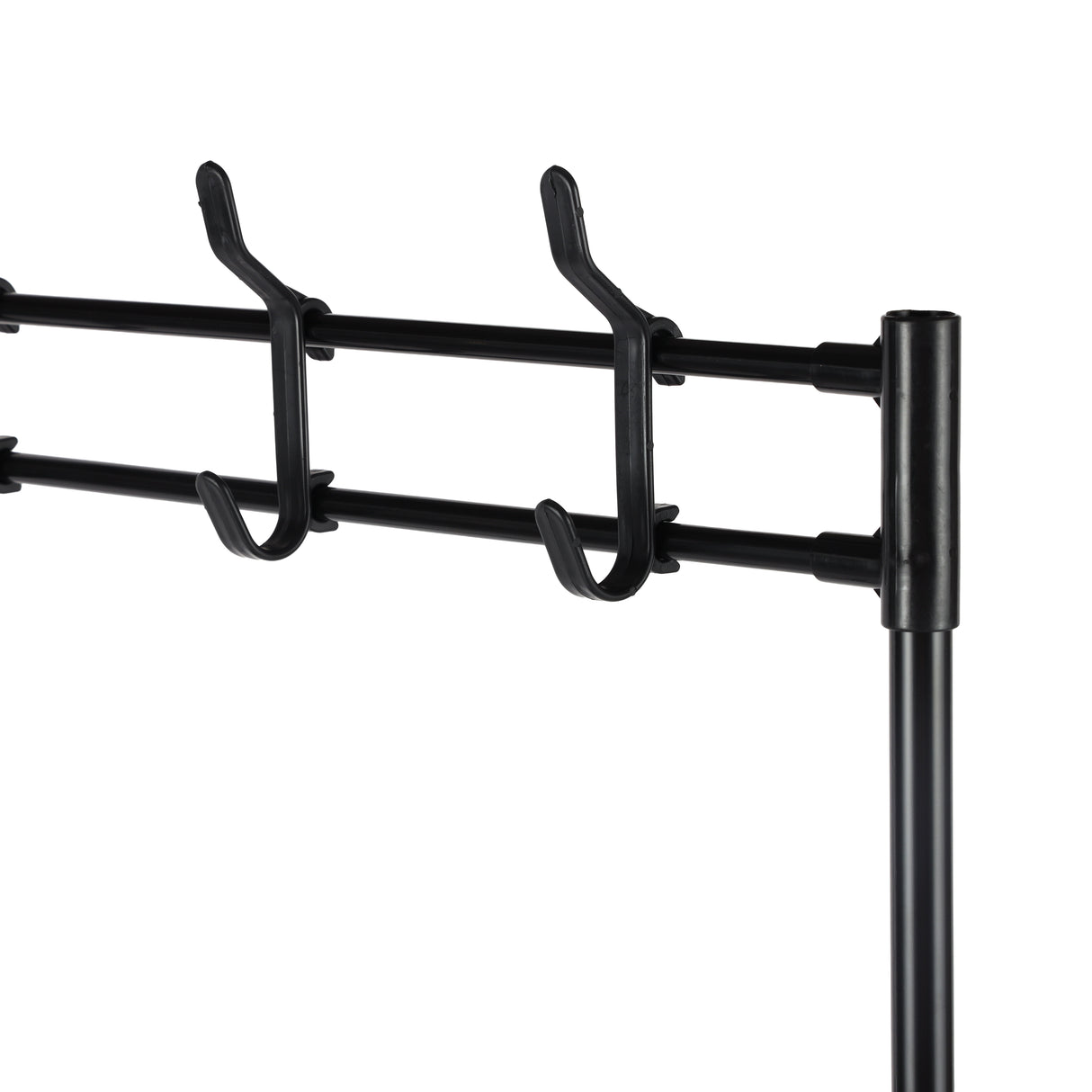 Royalford RF12781 Portable Shoe Rack | 4 Spacious Shelves & 8 Hooks | Floor Standing Multipurpose Organizer | Durable Iron Frame with PP Connectors | Easy To Assembly