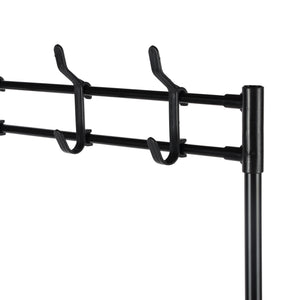 Royalford RF12781 Portable Shoe Rack | 4 Spacious Shelves & 8 Hooks | Floor Standing Multipurpose Organizer | Durable Iron Frame with PP Connectors | Easy To Assembly