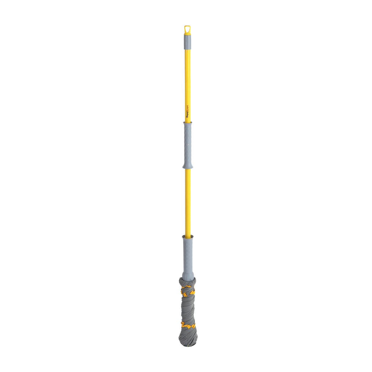 Royalford RF12782 Twist Mop with Iron Handle | Microfiber Self-Wringing Floor Mop 128cm Long Handle | Fast Dehydration System | Heavy Duty Cleaning for All Floor Types