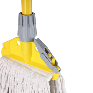 Royalford RF12783 Floor Mop with Iron Handle 120cm Long | Super Absorbent Cotton Threads Cleaning Mop for All Floor Types| Durable Scratch-Free Professional Cleaning Tool