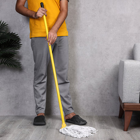 Royalford RF12784 Clean Glide Cotton Mop| super absorbent string head for efficient floor cleaning| durable, easy wringing, quick drying, ideal for home & commercial use|