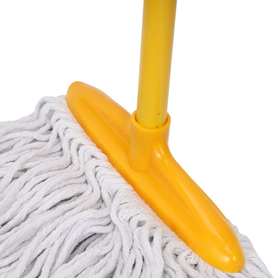 Royalford RF12785 Cotton String Mop with Handle| Super Absorbent Floor Cleaning Mop & Durable Long Handle Lightweight| Easy Use Wet Dry Cleaning for Home Office Floors|