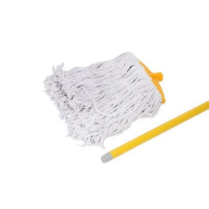 Royalford RF12785 Cotton String Mop with Handle| Super Absorbent Floor Cleaning Mop & Durable Long Handle Lightweight| Easy Use Wet Dry Cleaning for Home Office Floors|