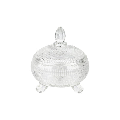 Royalford RF12796 premium glass candy jar with lid| durable soda lime glass & elegant design| ideal for storing candies, dry fruits, snacks, freezer and multipurpose use|