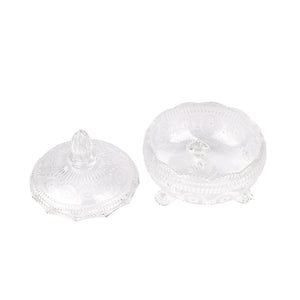 Royalford RF12796 premium glass candy jar with lid| durable soda lime glass & elegant design| ideal for storing candies, dry fruits, snacks, freezer and multipurpose use|