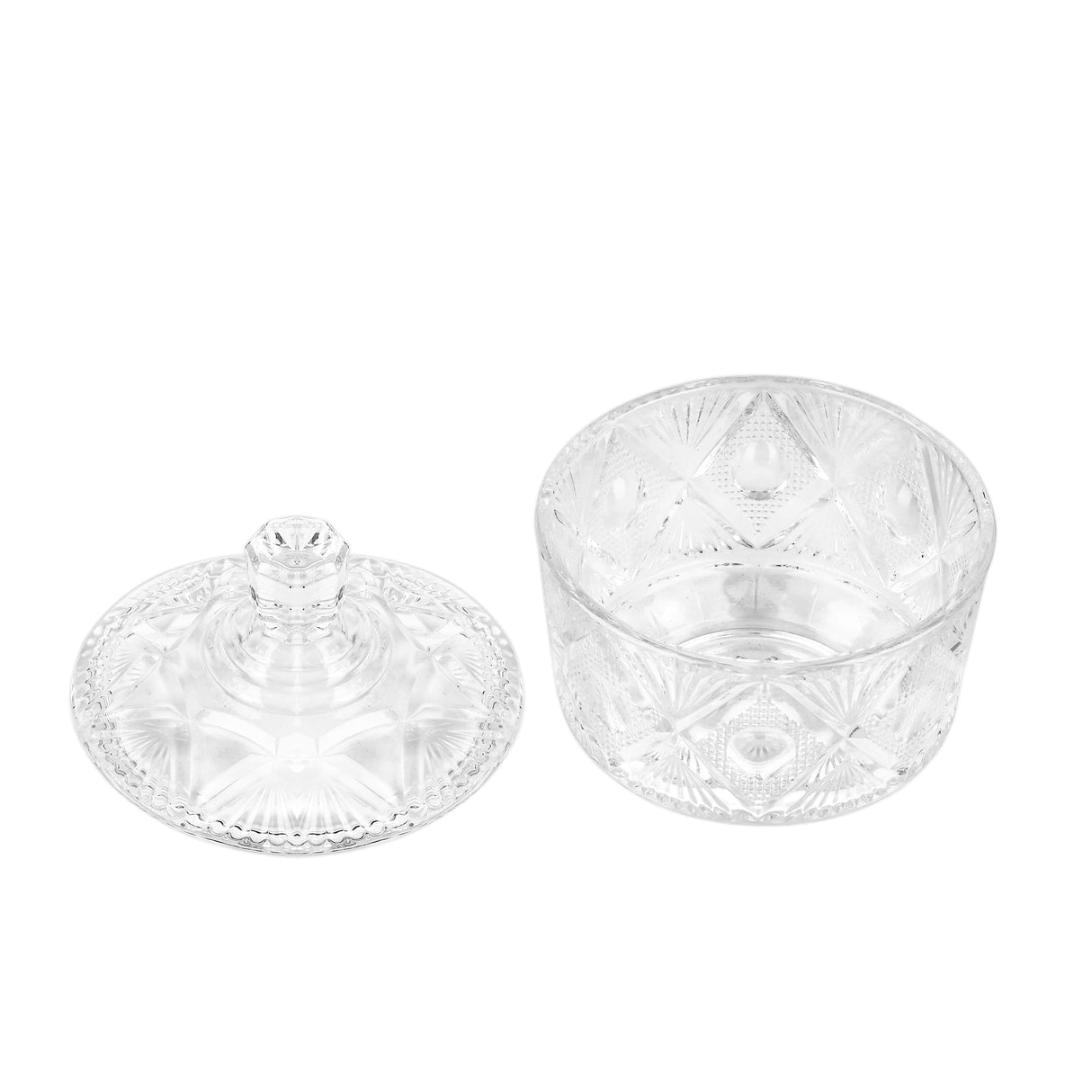 Royalford RF12798 Premium Glass Candy Jar with Lid| made from lead-free soda-lime glass & odor-free| dishwasher safe, ideal for storing candies, dry fruits & snacks|
