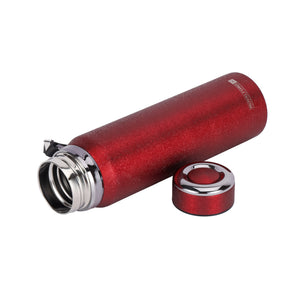Royalford RF12806 1000ML Stainless Steel Vacuum Bottle |  Double Wall Insulation |  Leak Resistant Lid | Portable Wrist Strap |  Hot & Cold Insulated Travel Flask