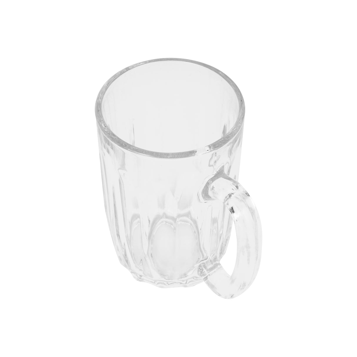 Royalford RF12809 Glass Mug Set | includes 3 clear 340ML mugs made from durable lead-free glass| sturdy handles, dishwasher-safe design, ideal for tea, coffee |