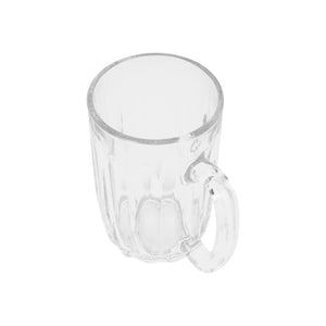 Royalford RF12809 Glass Mug Set | includes 3 clear 340ML mugs made from durable lead-free glass| sturdy handles, dishwasher-safe design, ideal for tea, coffee |