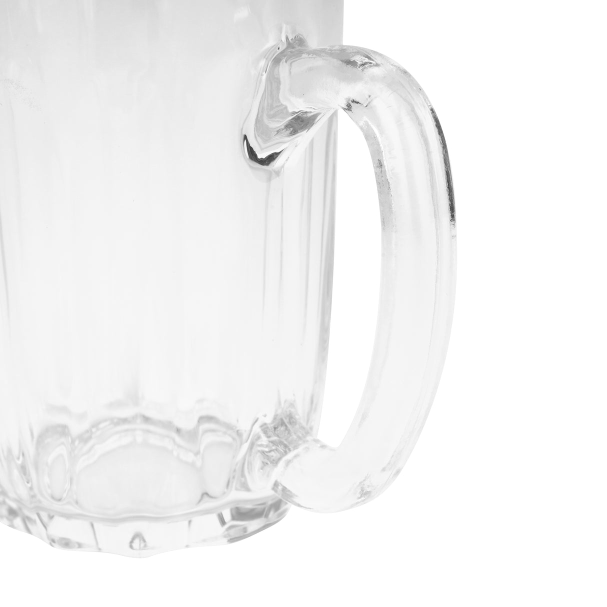 Royalford RF12809 Glass Mug Set | includes 3 clear 340ML mugs made from durable lead-free glass| sturdy handles, dishwasher-safe design, ideal for tea, coffee |