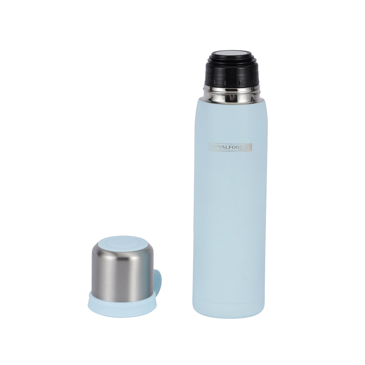 Royalford RF12824 600ml Stainless Steel Vacuum Bottle | Double Wall Insulated Flask | SS304 Inner | Leak-Resistant Hot & Cold Water Bottle for Travel, Office & Gym Use