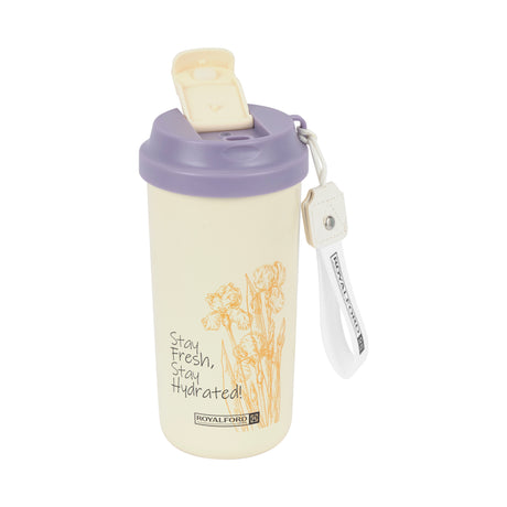 Royalford RF12825 500ml Stainless Steel Vacuum Tumbler | Double Wall Insulated Travel Mug | SS304 Inner | Leak-Resistant Hot & Cold Cup with Strap for Office & Travel Use