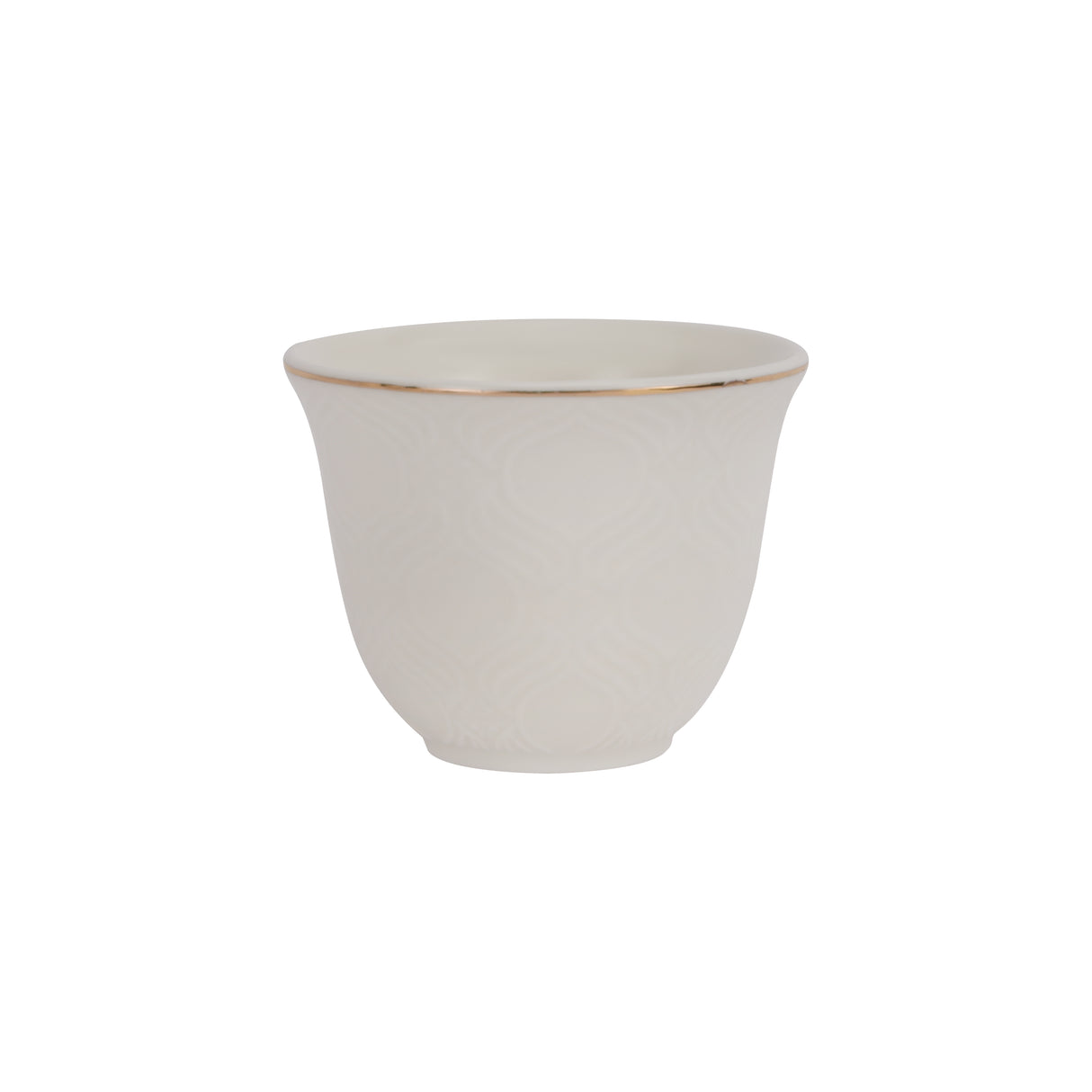 Royalford RF12826 12PC Bone China Cawa Cups 80ML| Premium White Espresso & Arabic Coffee Cups | Lightweight | Chip-Resistant | Microwave, Freezer & Dishwasher Safe