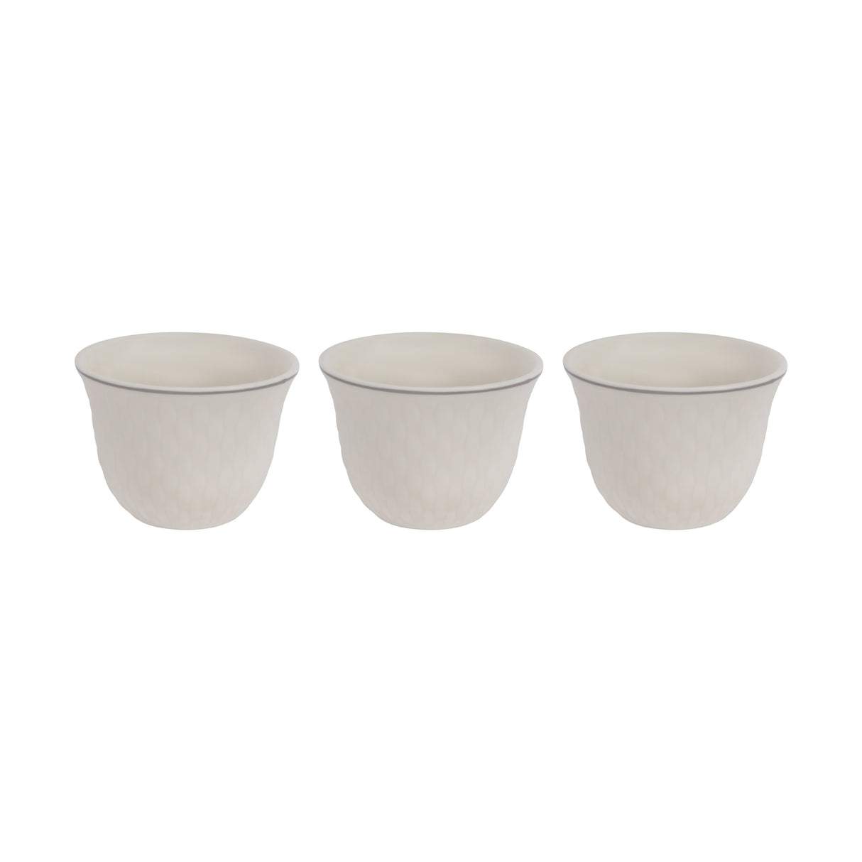 Royalford RF12827 Bone China Cawa Cups 12Pc Set | 80ML White Arabic Coffee & Tea Cups | Lightweight,  Chip Resistant, Microwave, Freezer & Dishwasher Safe Tableware