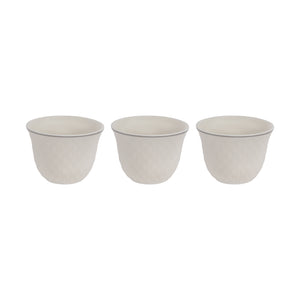 Royalford RF12827 Bone China Cawa Cups 12Pc Set | 80ML White Arabic Coffee & Tea Cups | Lightweight,  Chip Resistant, Microwave, Freezer & Dishwasher Safe Tableware