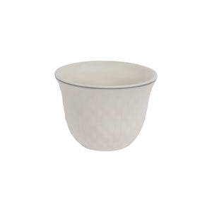 Royalford RF12827 Bone China Cawa Cups 12Pc Set | 80ML White Arabic Coffee & Tea Cups | Lightweight,  Chip Resistant, Microwave, Freezer & Dishwasher Safe Tableware