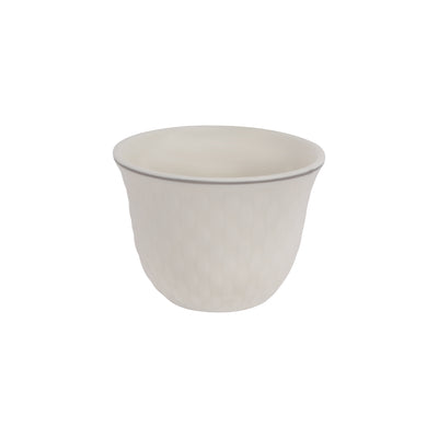 Royalford RF12827 Bone China Cawa Cups 12Pc Set | 80ML White Arabic Coffee & Tea Cups | Lightweight,  Chip Resistant, Microwave, Freezer & Dishwasher Safe Tableware