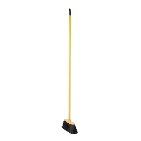 Royalford RF12831 RoyalBright Floor Broom | 32cm wide head with durable bristles and strong wooden handle| ergonomic design for efficient multipurpose cleaning|