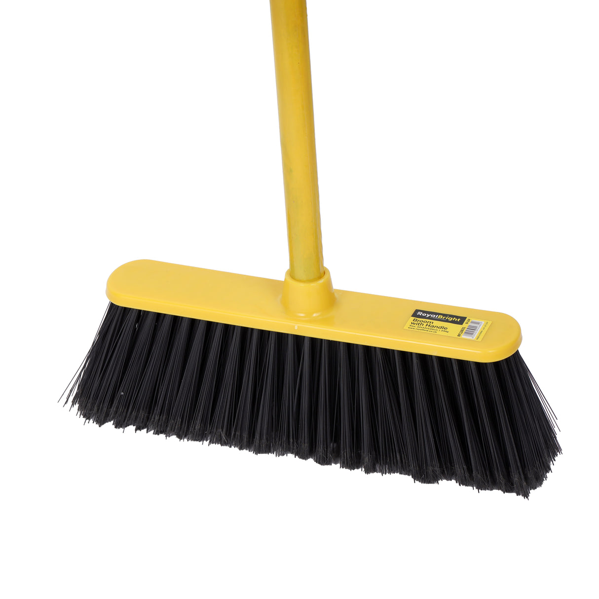 Royalford RF12831 RoyalBright Floor Broom | 32cm wide head with durable bristles and strong wooden handle| ergonomic design for efficient multipurpose cleaning|