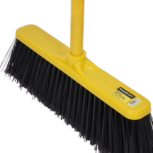 Royalford RF12832 Floor Broom| 39cm wide head and 120cm wooden handle| offering durable, ergonomic, multipurpose cleaning for floors, walls, ceilings and more|