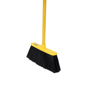 Royalford RF12833 Floor Broom| 34cm wide head with extra-long bristles and a sturdy 120cm wooden handle| ergonomic, multipurpose cleaning for home, walls & ceilings|
