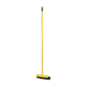 Royalford RF12834 RoyalBright Floor Broom| 29cm head, hard bristles & durable wooden handle| ergonomic design for precise & efficient multipurpose cleaning use|
