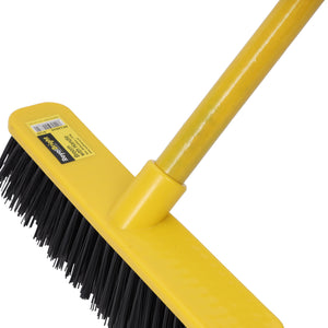 Royalford RF12834 RoyalBright Floor Broom| 29cm head, hard bristles & durable wooden handle| ergonomic design for precise & efficient multipurpose cleaning use|