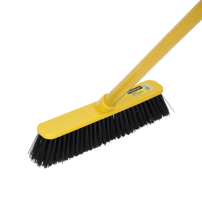 Royalford RF12834 RoyalBright Floor Broom| 29cm head, hard bristles & durable wooden handle| ergonomic design for precise & efficient multipurpose cleaning use|