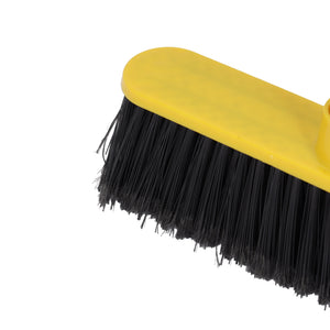 Royalford RF12835 Floor Broom| 29cm wide head, durable PP, PET & wooden handle| ergonomic grip, lightweight, ideal for floors, walls, ceilings & cobweb cleaning|