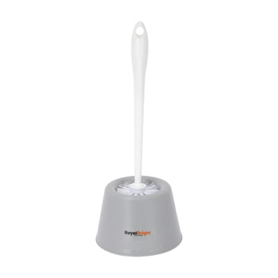 Royalford RF12839 CleanTech Toilet Brush with Holder| durable PP build, long handle & flexible bristles| hygienic holder, effective deep cleaning, ideal for daily use|