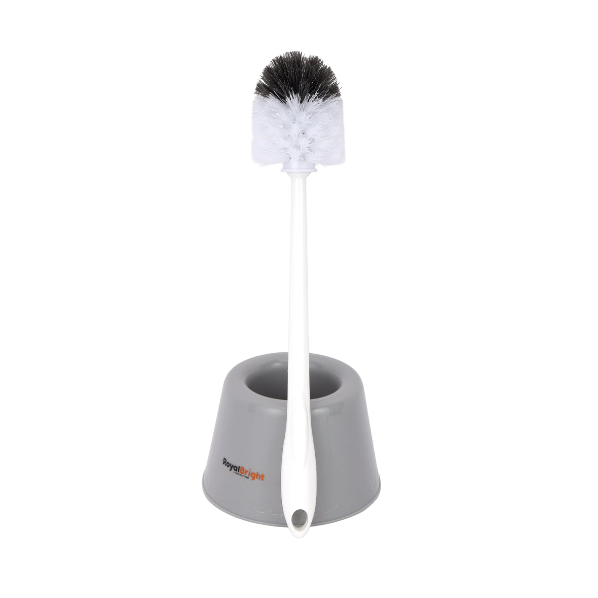 Royalford RF12839 CleanTech Toilet Brush with Holder| durable PP build, long handle & flexible bristles| hygienic holder, effective deep cleaning, ideal for daily use|