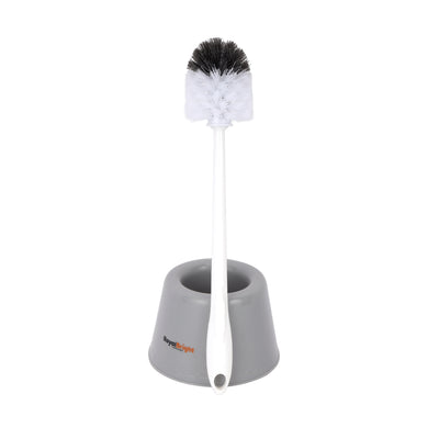 Royalford RF12839 CleanTech Toilet Brush with Holder| durable PP build, long handle & flexible bristles| hygienic holder, effective deep cleaning, ideal for daily use|