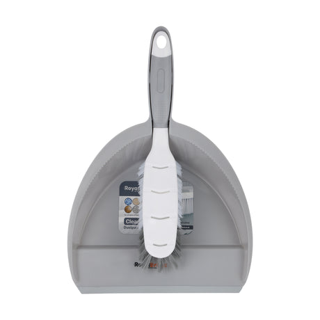 Royalford RF12840 CleanTech Dustpan and Brush Set | 23cm Durable Hand Broom | Plastic Dust Pan| Ergonomic Handle | Household Cleaning Tool for  Kitchen, Office & Home