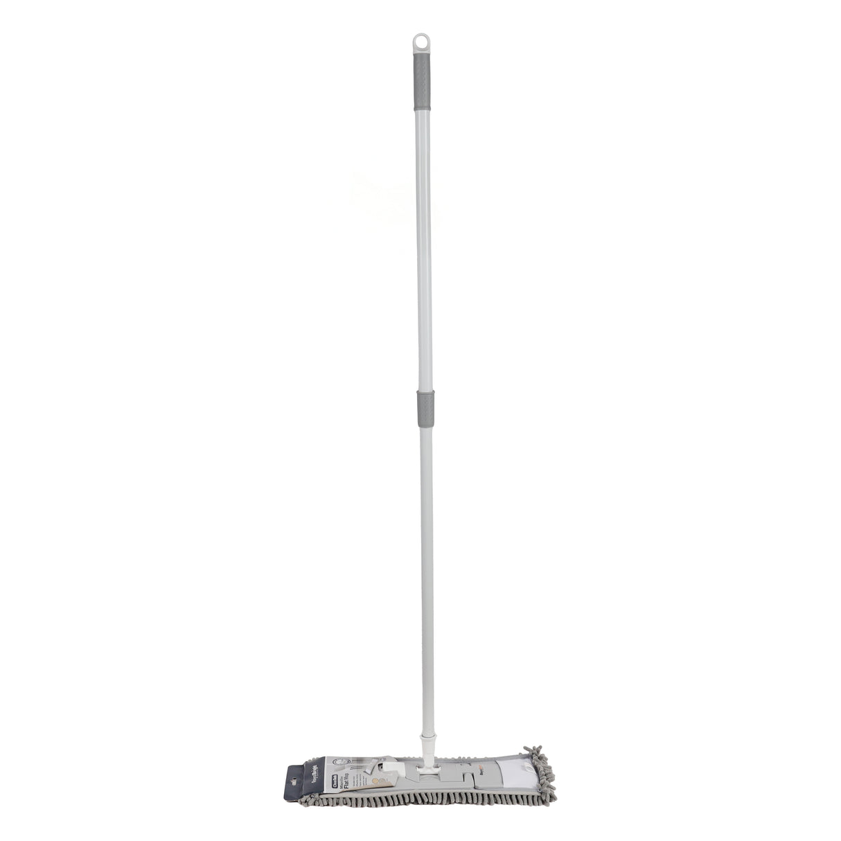 Royalford RF12846 CleanTech 40cm Microfiber Flat Mop | Flexible Head | 130cm Handle| High Water Absorbency | Fast Drying | Durable Floor Cleaning Mop for Home & Office