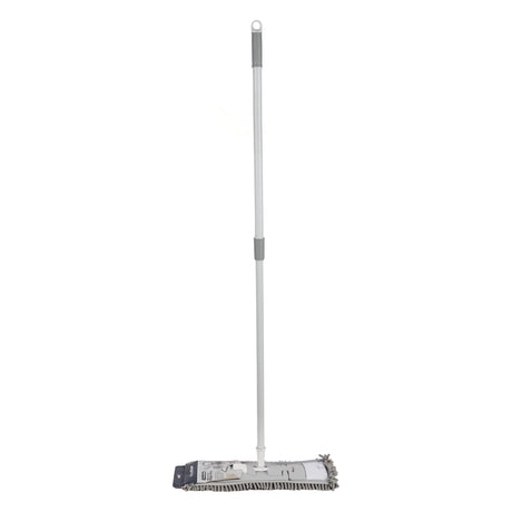 Royalford RF12846 CleanTech 40cm Microfiber Flat Mop | Flexible Head | 130cm Handle| High Water Absorbency | Fast Drying | Durable Floor Cleaning Mop for Home & Office