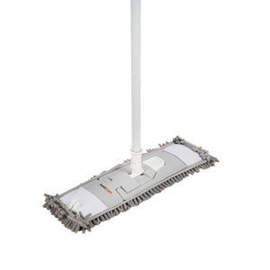Royalford RF12846 CleanTech 40cm Microfiber Flat Mop | Flexible Head | 130cm Handle| High Water Absorbency | Fast Drying | Durable Floor Cleaning Mop for Home & Office